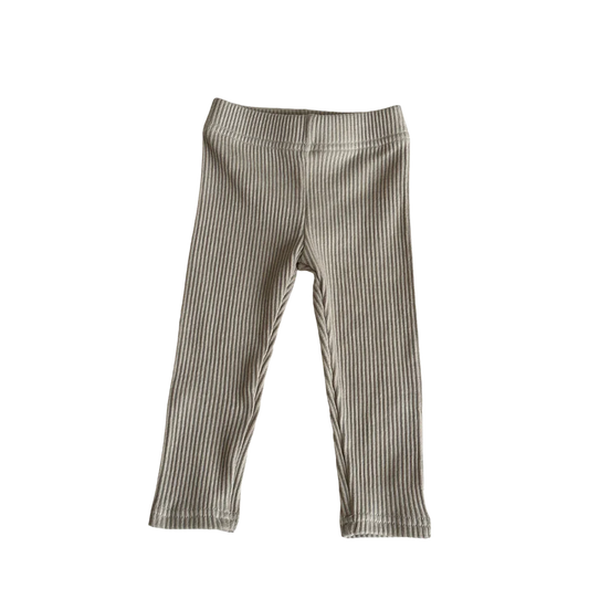 RIBBED LEGGINGS - LIGHT BEIGE